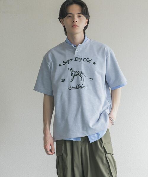 SENSE OF PLACE by URBAN RESEARCH(センスオブプレイスバイアーバンリサーチ)の「ヴィンテージグラフィックヘンリーネックTシャツ(Tシャツ/カットソー・メンズ・ライトブルー/チャコールグレー/ネイビー・LARGE/MEDIUM)」の18枚目の写真