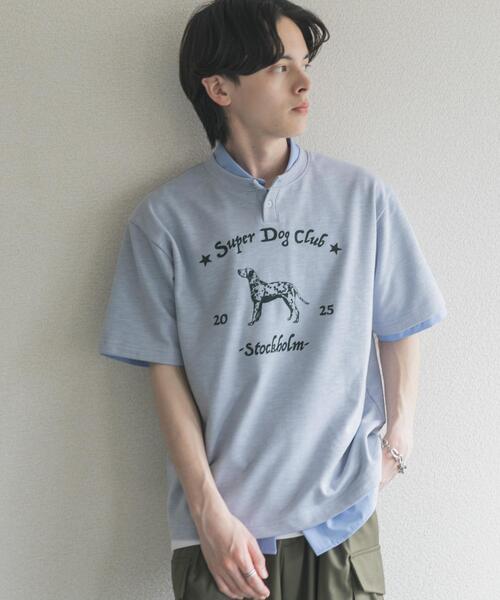 SENSE OF PLACE by URBAN RESEARCH(センスオブプレイスバイアーバンリサーチ)の「ヴィンテージグラフィックヘンリーネックTシャツ(Tシャツ/カットソー・メンズ・ライトブルー/チャコールグレー/ネイビー・LARGE/MEDIUM)」の19枚目の写真