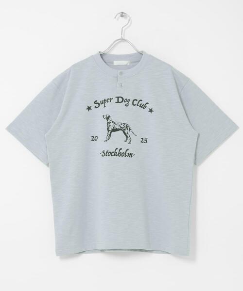 SENSE OF PLACE by URBAN RESEARCH(センスオブプレイスバイアーバンリサーチ)の「ヴィンテージグラフィックヘンリーネックTシャツ(Tシャツ/カットソー・メンズ・ライトブルー/チャコールグレー/ネイビー・LARGE/MEDIUM)」の22枚目の写真