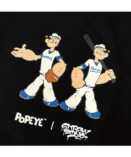 SKREWZONE(スクリューゾーン)の「SKREWZONE×POPEYE クルースウェット(スウェット・メンズ・ブラック・X-LARGE/LARGE/MEDIUM)」の3枚目の写真