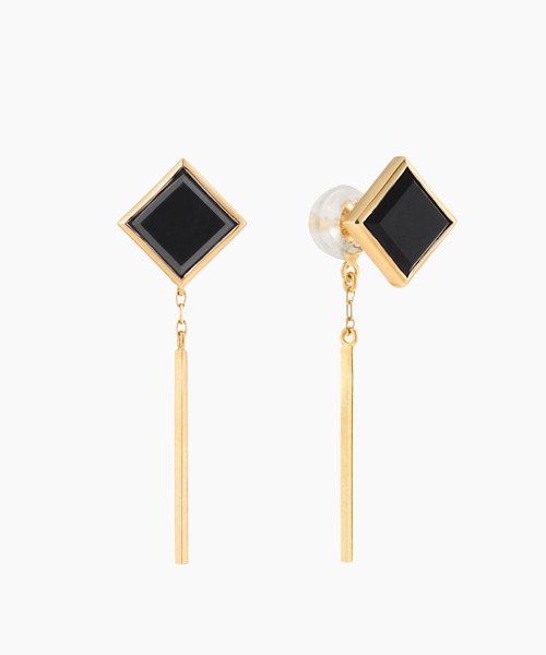 K10YG オニキス ピアス（ピアス（両耳用））｜festaria bijou SOPHIA