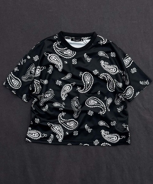THE CASUAL(カジュアル)の「DRY/ドライメッシュ 総柄 オーバーサイズ Tシャツ(Tシャツ/カットソー・キッズ・グレー系その他2/グレー系その他3/ブラック系その他2/グレー系その他/ベージュ系その他2/ベージュ系その他/ブラック系その他3/ブラック系その他・130cm/120cm/110cm/160cm/150cm/140cm)」の3枚目の写真