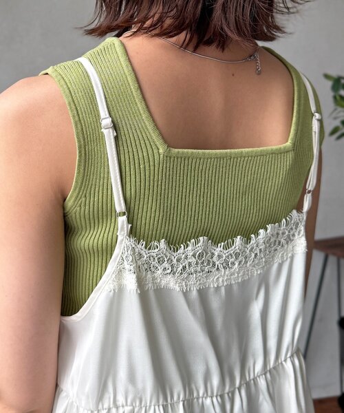 CPCM（シーピーシーエム）の「サテンレースイレヘムキャミチュニック（シャツ/ブラウス・レディース・ブラック系その他/ブラック/ホワイト/ホワイト系その他・FREE）」の22枚目の写真