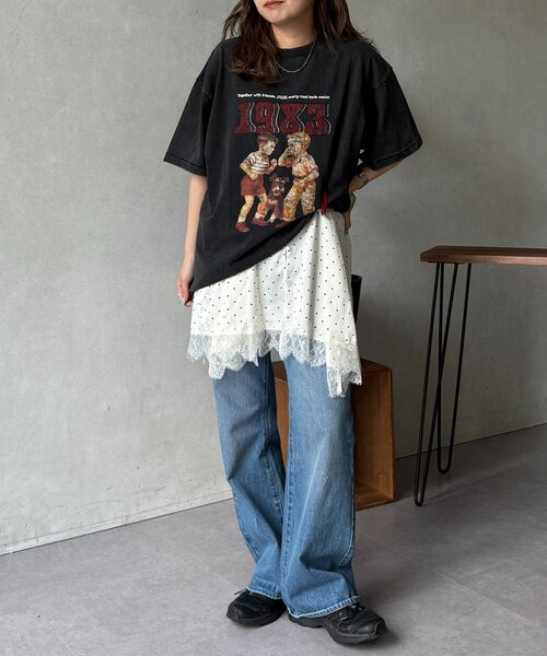 CPCM（シーピーシーエム）の「サテンレースイレヘムキャミチュニック（シャツ/ブラウス・レディース・ブラック系その他/ブラック/ホワイト/ホワイト系その他・FREE）」の15枚目の写真
