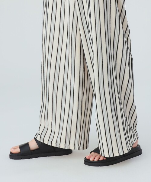 BEAMS HEART(ビームスハート)の「ストライプ カット パンツ(セットアップ対応)(スラックス・レディース・ホワイト系その他5/オフホワイト・FREE)」の6枚目の写真