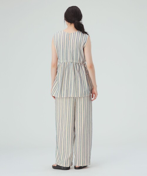 BEAMS HEART(ビームスハート)の「ストライプ カット パンツ(セットアップ対応)(スラックス・レディース・ホワイト系その他5/オフホワイト・FREE)」の9枚目の写真