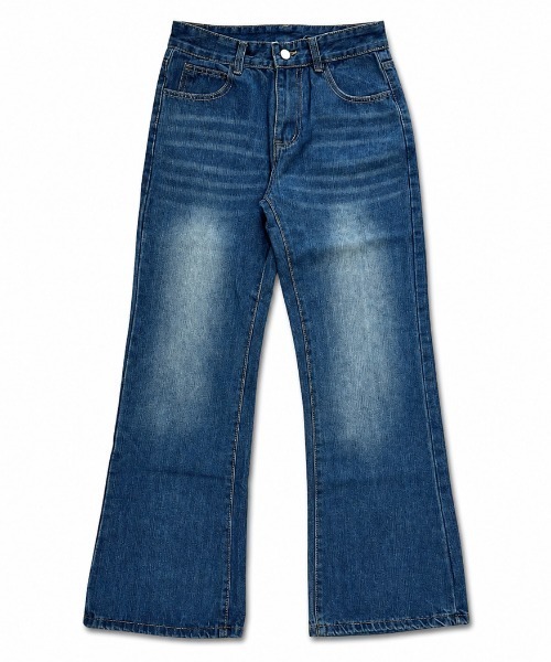 NANEA（ナネア）の「ハイウエストセミフレアデニムパンツ（デニムパンツ・レディース・ブルー・MEDIUM/SMALL）」の11枚目の写真