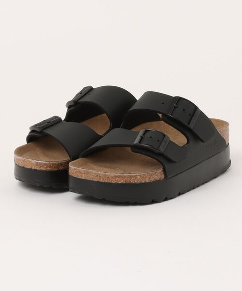 BIRKENSTOCK(ビルケンシュトック)の「【BIRKENSTOCK】ビルケンシュトック Arizona Flex Platform(アリゾナ フレックス プラットフォーム)【papillio】(サンダル・レディース・ブラック/サンドベージュ・36/37/38/39/35)」の2枚目の写真