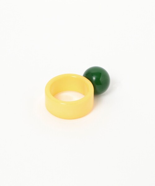 BEAMS BOY（ビームスボーイ）の「レトロ ボール リング（リング・レディース・レッド/ブラック/イエロー/ホワイト・ONE SIZE）」の5枚目の写真