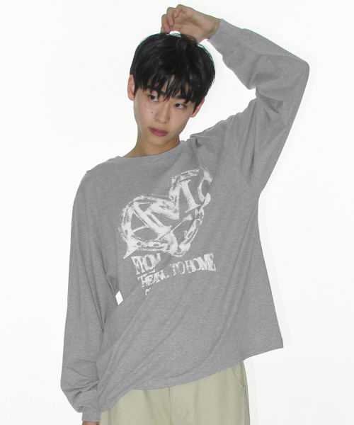 AMESWORLDWIDE（アメスワールドワイド）の「AMES HEART GRAPHIC LS TEE GREY（Tシャツ/カットソー・レディース・その他・SMALL/MEDIUM/LARGE）」の7枚目の写真