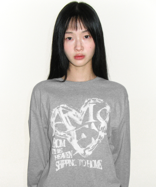 AMESWORLDWIDE（アメスワールドワイド）の「AMES HEART GRAPHIC LS TEE GREY（Tシャツ/カットソー・レディース・その他・SMALL/MEDIUM/LARGE）」の8枚目の写真