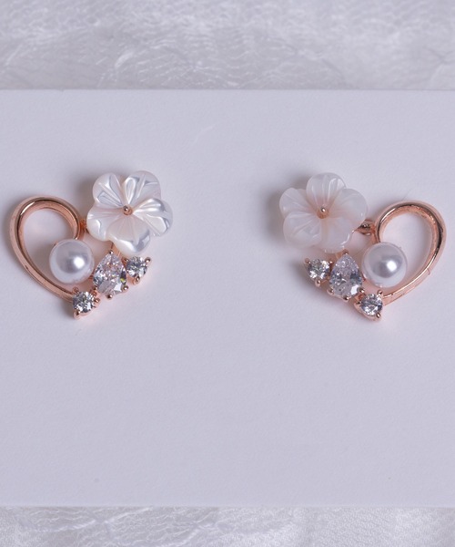 LINFA (リンファ)の「デコハートデザインピアス(ピアス(両耳用)・レディース・ゴールド/シルバー/ピンクゴールド・FREE)」の15枚目の写真