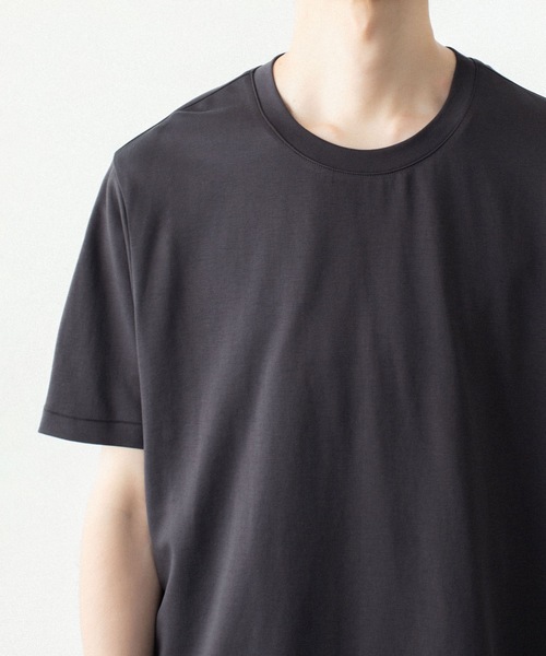 ATTACHMENT(アタッチメント)の「コットンダブルフェイス スリムフィット S/S TEE / COTTON DOUBLE FACE SLIM FIT S/S TEE(Tシャツ/カットソー・メンズ・グレイッシュベージュ/ブラック/ネイビー/ダークグレー/ホワイト・1/4/3/2)」の22枚目の写真