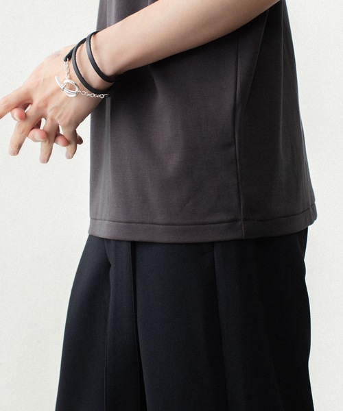 ATTACHMENT(アタッチメント)の「コットンダブルフェイス スリムフィット S/S TEE / COTTON DOUBLE FACE SLIM FIT S/S TEE(Tシャツ/カットソー・メンズ・グレイッシュベージュ/ブラック/ネイビー/ダークグレー/ホワイト・1/4/3/2)」の20枚目の写真