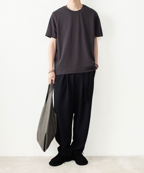 ATTACHMENT(アタッチメント)の「コットンダブルフェイス スリムフィット S/S TEE / COTTON DOUBLE FACE SLIM FIT S/S TEE(Tシャツ/カットソー・メンズ・グレイッシュベージュ/ブラック/ネイビー/ダークグレー/ホワイト・1/4/3/2)」の19枚目の写真