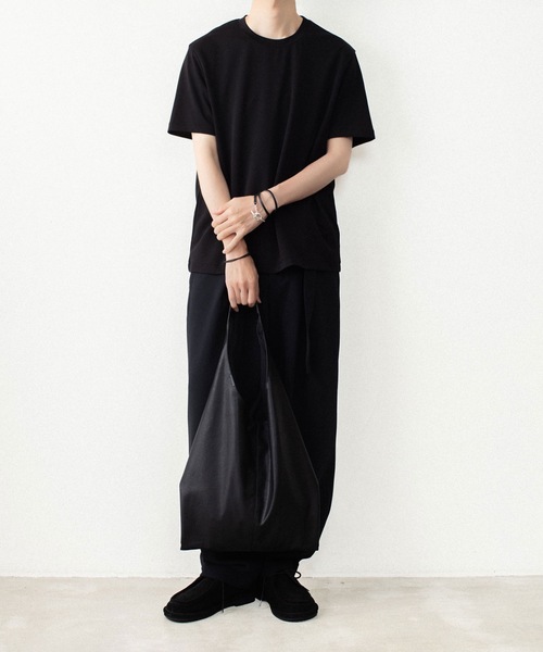 ATTACHMENT(アタッチメント)の「コットンダブルフェイス スリムフィット S/S TEE / COTTON DOUBLE FACE SLIM FIT S/S TEE(Tシャツ/カットソー・メンズ・グレイッシュベージュ/ブラック/ネイビー/ダークグレー/ホワイト・1/4/3/2)」の11枚目の写真