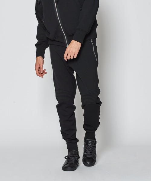 ACANTHUS(アカンサス)の「ACANTHUS:Double-knit Biker Pants(スウェットパンツ・メンズ・グレー/ブラック・XL/L/M)」の1枚目の写真