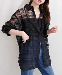 シアーチェックシャツ
