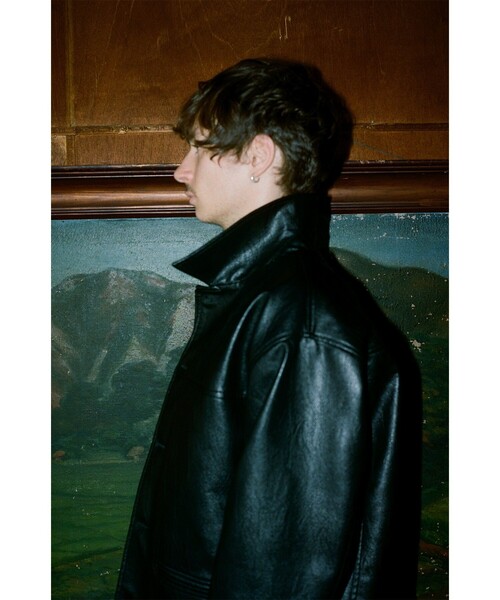 Subciety(サブサエティ)の「Faux leather car coat(ライダースジャケット・メンズ・ブラウン/ブラック・MEDIUM/LARGE/X-LARGE/SMALL)」の14枚目の写真