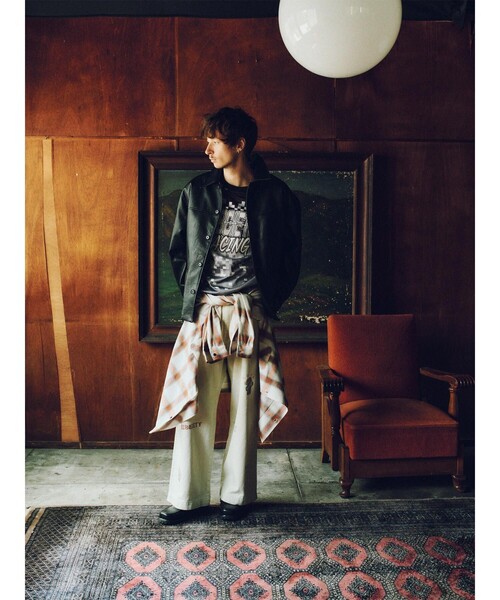Subciety(サブサエティ)の「Faux leather car coat(ライダースジャケット・メンズ・ブラウン/ブラック・MEDIUM/LARGE/X-LARGE/SMALL)」の15枚目の写真