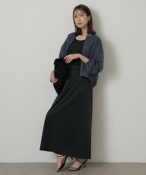 UNTITLED(アンタイトル)の「トリコットシアーブラウス(シャツ/ブラウス・レディース・アイボリー/ブラック/ブルー系その他・02/00/50)」の12枚目の写真