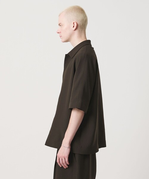 UNITED ARROWS & SONS by DAISUKE OBANA(ユナイテッドアローズアンドサンズバイダイスケオバナ)の「<D.O UNITED ARROWS BY DAISUKE OBANA>Ⅰ COL D/SSL SHIRT 26SS/ショートスリーブシャツ(シャツ/ブラウス・メンズ・ダークブラウン・M/XL/L/S)」の5枚目の写真