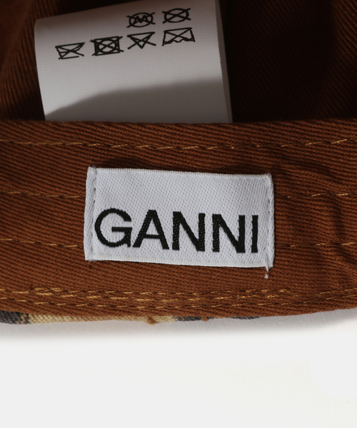 GANNI（ガニー）の「GANNI / ガニー Washed Cotton Print Canvas Cap（キャップ・レディース・その他・FREE）」の6枚目の写真