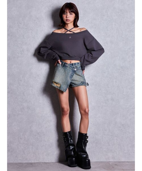 GYDA(ジェイダ)の「ZIP design loose coverブーツ(ブーツ・レディース・ブラック・SMALL/MEDIUM/LARGE)」の10枚目の写真