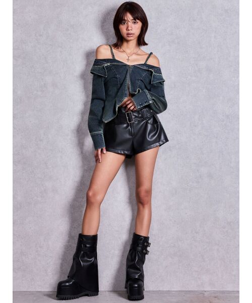 GYDA(ジェイダ)の「ZIP design loose coverブーツ(ブーツ・レディース・ブラック・SMALL/MEDIUM/LARGE)」の18枚目の写真