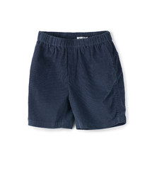 パッカリングコーデュロイショーツディープブルー