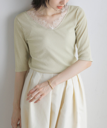 La TOTALITE | 【洗える】レース2WAYプルオーバー(Tシャツ/カットソー)