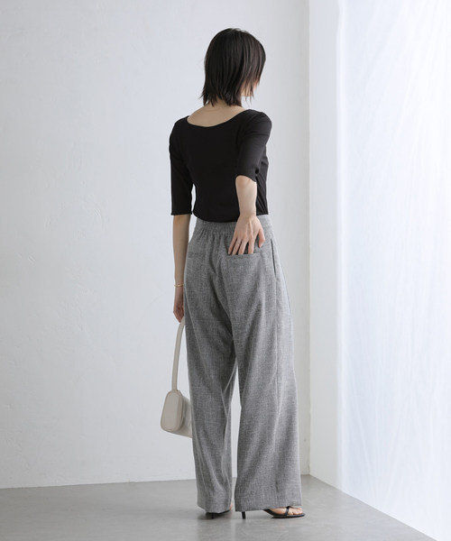 La TOTALITE(ラトータリテ)の「【洗える】レース2WAYプルオーバー(Tシャツ/カットソー・レディース・ホワイト/ブラック/ライトグリーン・FREE)」の7枚目の写真