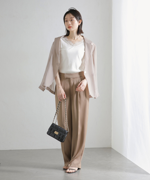 La TOTALITE(ラトータリテ)の「【洗える】レース2WAYプルオーバー(Tシャツ/カットソー・レディース・ホワイト/ブラック/ライトグリーン・FREE)」の11枚目の写真