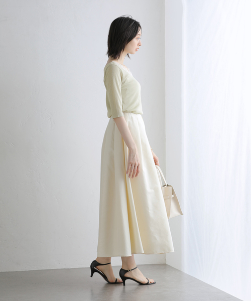 La TOTALITE(ラトータリテ)の「【洗える】レース2WAYプルオーバー(Tシャツ/カットソー・レディース・ホワイト/ブラック/ライトグリーン・FREE)」の19枚目の写真
