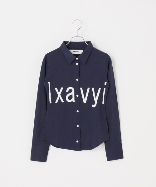 Oriens JOURNAL STANDARD(オリエンス ジャーナルスタンダード)の「lxavyi シェイプシャツ(Tシャツ/カットソー・レディース・ネイビー/ライトグレー・FREE)」の12枚目の写真