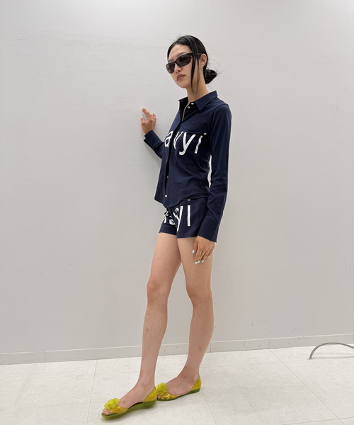 Oriens JOURNAL STANDARD(オリエンス ジャーナルスタンダード)の「lxavyi シェイプシャツ(Tシャツ/カットソー・レディース・ネイビー/ライトグレー・FREE)」の12枚目の写真