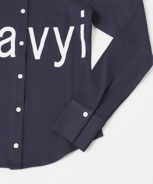 Oriens JOURNAL STANDARD(オリエンス ジャーナルスタンダード)の「lxavyi シェイプシャツ(Tシャツ/カットソー・レディース・ネイビー/ライトグレー・FREE)」の20枚目の写真