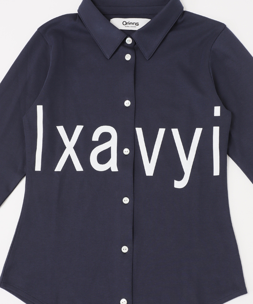 Oriens JOURNAL STANDARD(オリエンス ジャーナルスタンダード)の「lxavyi シェイプシャツ(Tシャツ/カットソー・レディース・ネイビー/ライトグレー・FREE)」の21枚目の写真