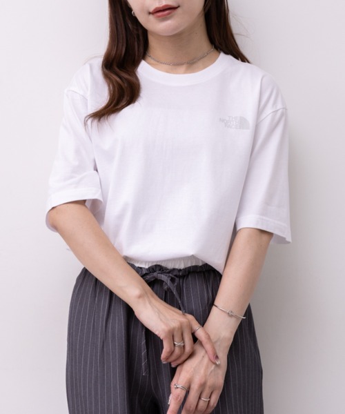 THE NORTH FACE(ザノースフェイス)の「THE NORTH FACE(ザ・ノースフェイス)/ワンポイントロゴ 半袖 コットン Tシャツ/M'S COTTON BASIC S/S R/TEE(Tシャツ/カットソー・レディース・ブラック/グレー/ホワイト/ホワイト系その他/ダークネイビー/ブルー系その他・L/M/S/XXL/XL)」の14枚目の写真