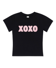 XOXO スリムフィット 半袖Tシャツ ブラック