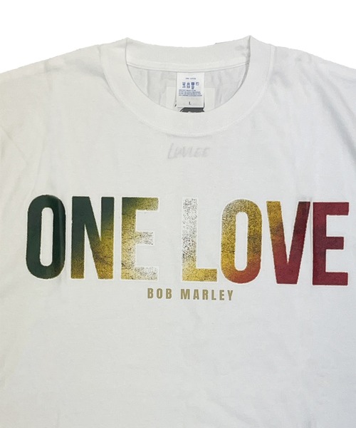 LuVLEE(ラヴリー)の「Bob Marey ONELOVE T-SHIRT(Tシャツ/カットソー・メンズ・ブラック/ホワイト・MEDIUM/LARGE)」の4枚目の写真