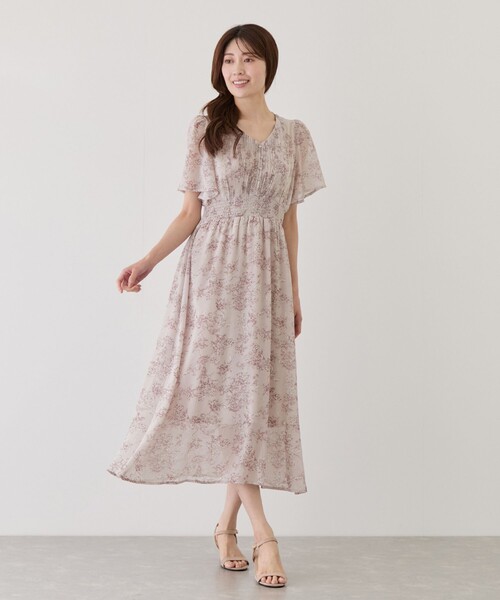 Jayro(ジャイロ)の「ピンタックフロントシフォンワンピース(ワンピース・レディース・ネイビー/ブルー/イエロー/ピンク/ホワイト系その他・M)」の5枚目の写真