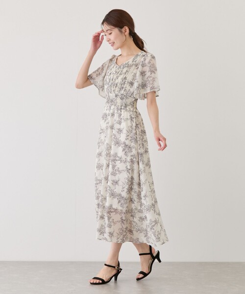 Jayro(ジャイロ)の「ピンタックフロントシフォンワンピース(ワンピース・レディース・ネイビー/ブルー/イエロー/ピンク/ホワイト系その他・M)」の7枚目の写真