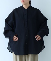 sheer summer ウールPolyester Voil wander shirt