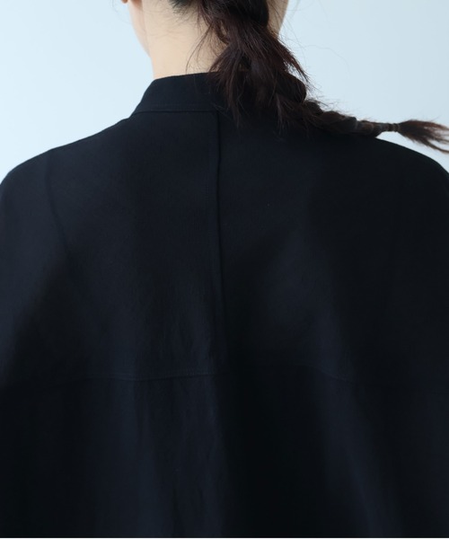 yuni（ユニ　）の「sheer summer ウールPolyester Voil wander shirt（シャツ/ブラウス・レディース・グリーン/ブラック・FREE）」の16枚目の写真