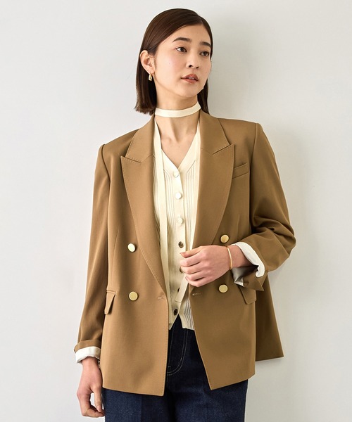 ROPE'（ロペ）の「ウールメタル釦ジャケット【一部店舗限定サイズ】（テーラードジャケット・レディース・キャメル/ネイビー・38/36）」の3枚目の写真