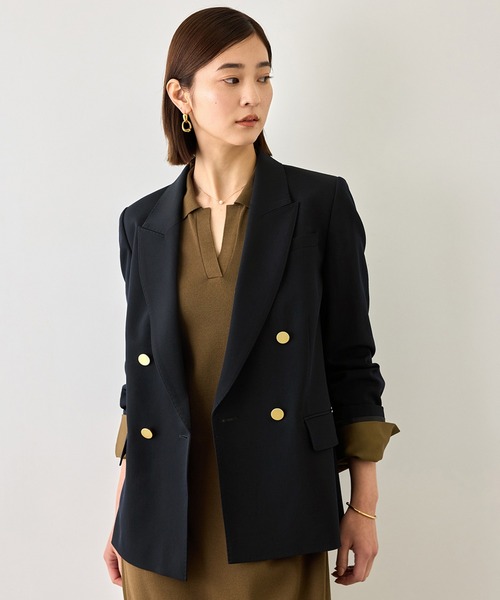 ROPE'（ロペ）の「ウールメタル釦ジャケット【一部店舗限定サイズ】（テーラードジャケット・レディース・キャメル/ネイビー・38/36）」の4枚目の写真