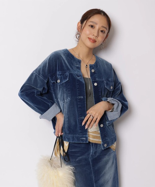 JUSGLITTY - 【新品未使用】JUSGLITTY ライトデニムジャケット メルティノーカラーGジャン（その他アウター）｜JUSGLITTY（ジャス