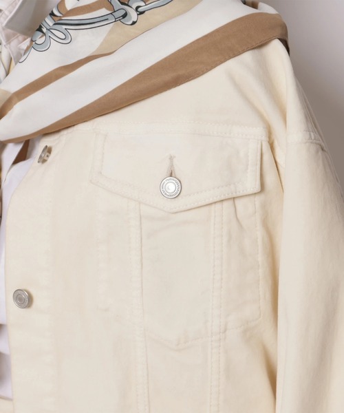 JUSGLITTY（ジャスグリッティー）の「メルティノーカラーＧジャン（その他アウター・レディース・オフホワイト/ライトブルー/ブルー系その他3・1/2）」の10枚目の写真