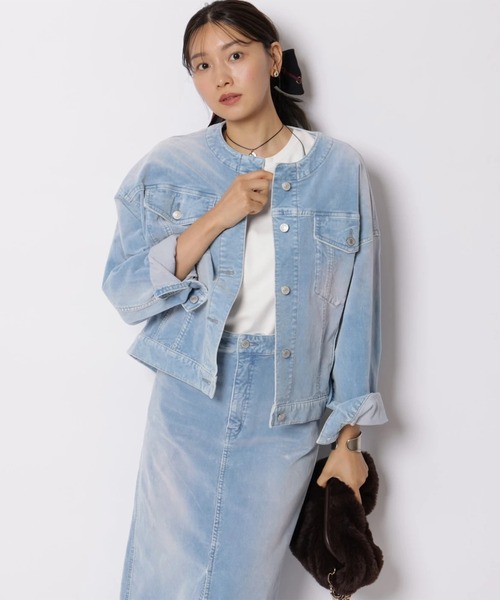 JUSGLITTY（ジャスグリッティー）の「メルティノーカラーＧジャン（その他アウター・レディース・オフホワイト/ライトブルー/ブルー系その他3・1/2）」の18枚目の写真
